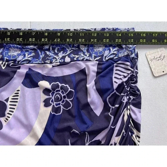 Free People She's Something Else Printed Mini Skirt Womens Size L Pruple FLoral - Picture 7 of 14
